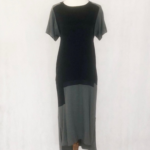 Pure DKNY Colorblock Short Sleeve Dress